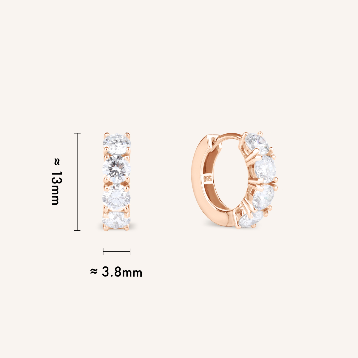1.6 CTW Lab Grown Diamond Hoop Earrings