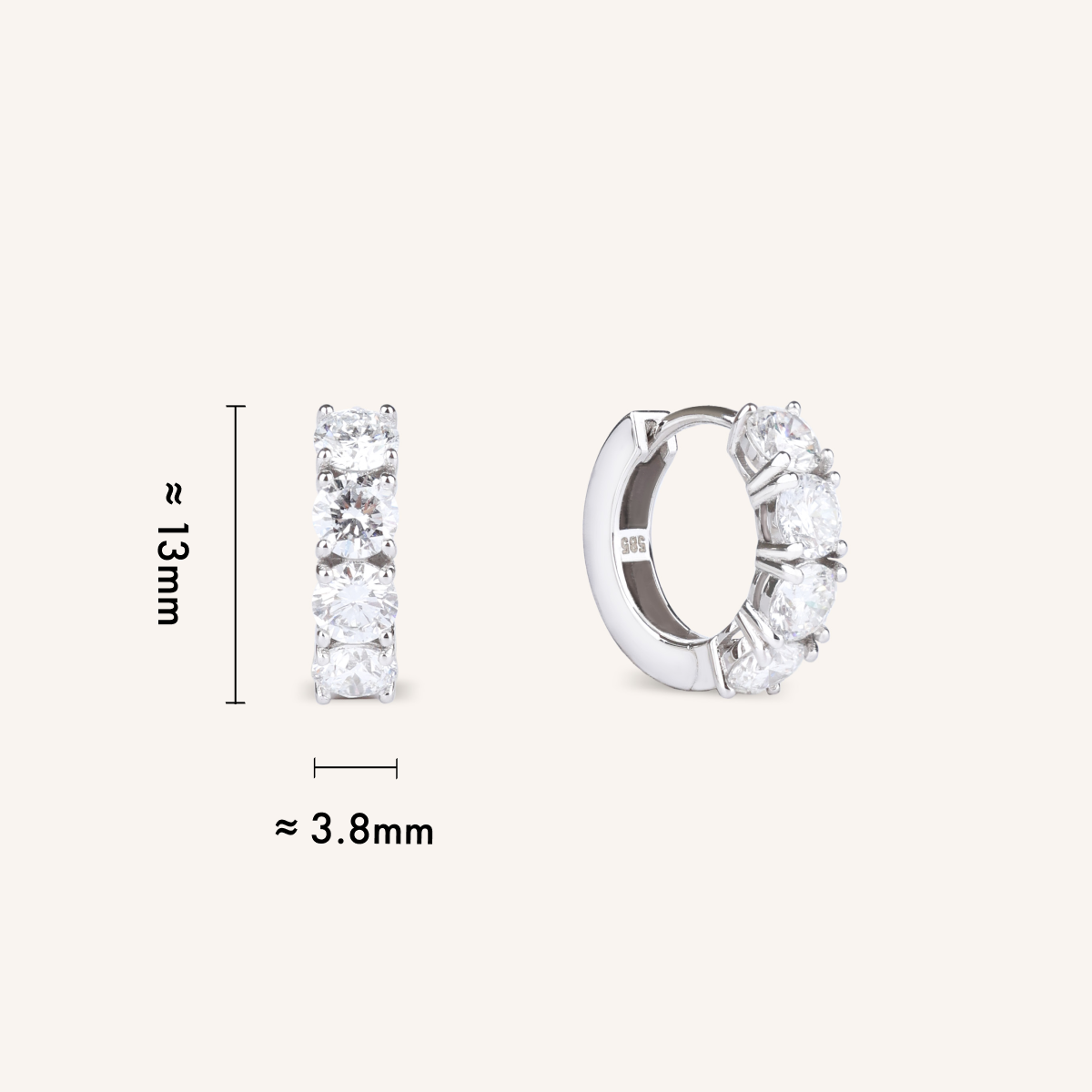 1.6 CTW Lab Grown Diamond Hoop Earrings