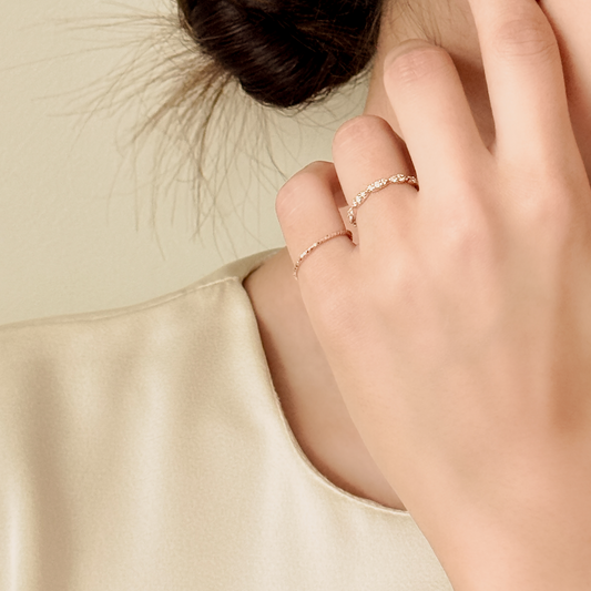 Hammered Slim Band Ring