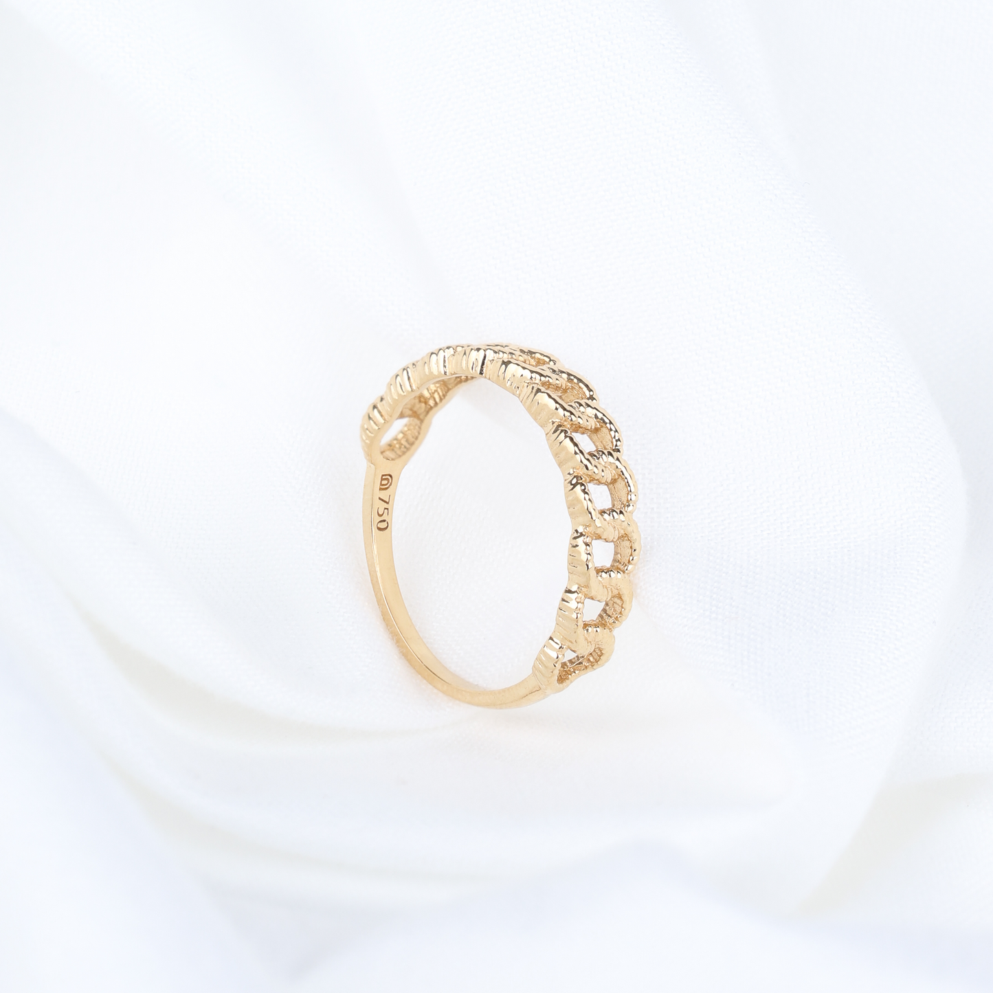 Milgrain Chain Link Band Ring