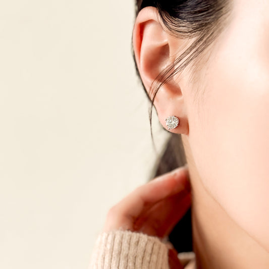 Four Prong Lab Grown Diamond Stud Earrings