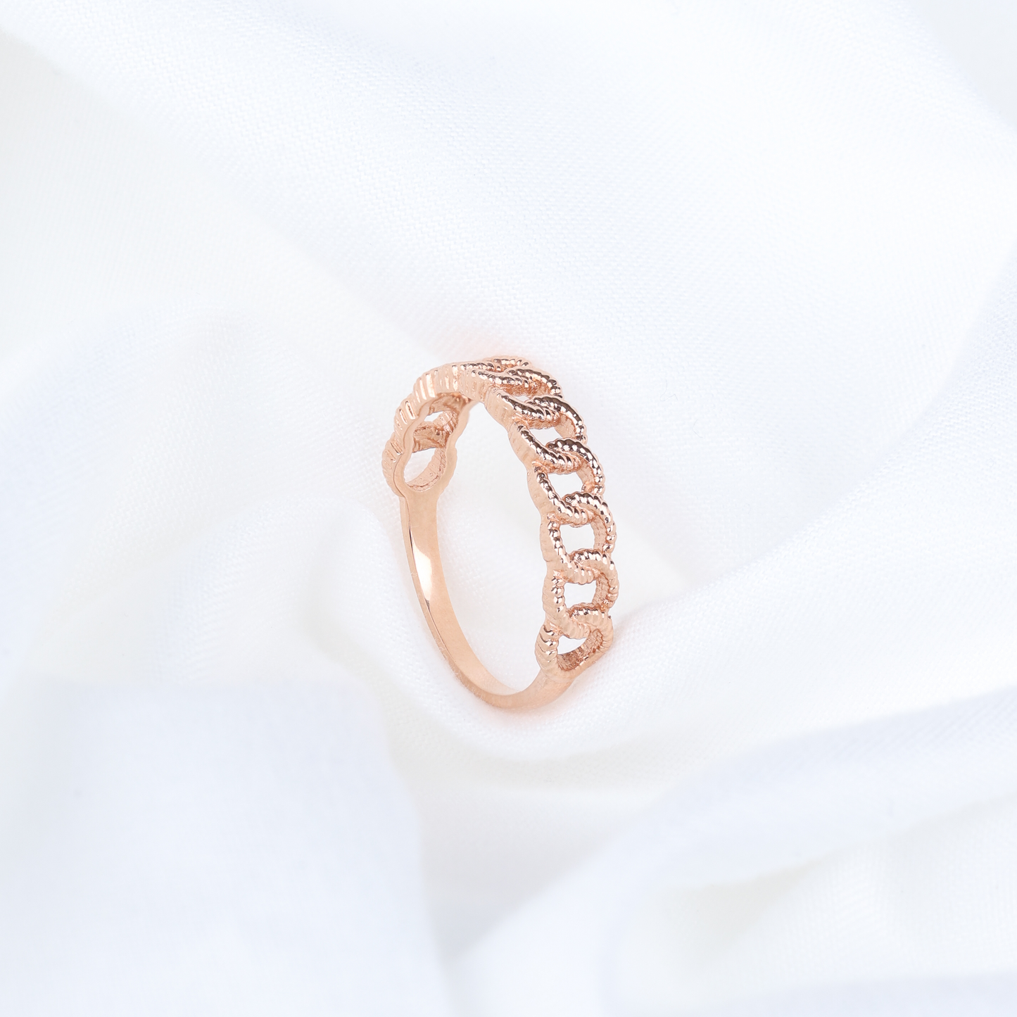 Milgrain Chain Link Band Ring