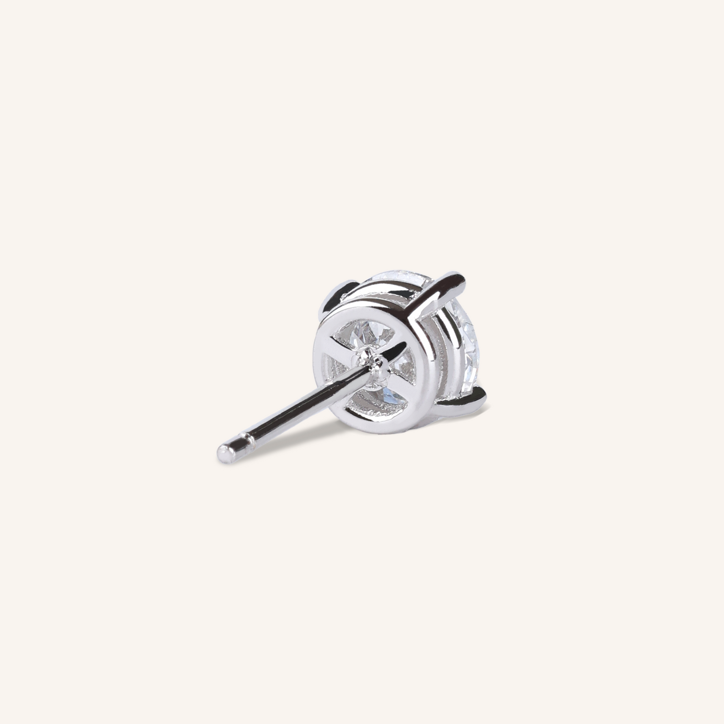 Four Prong Lab Grown Diamond Stud Earrings