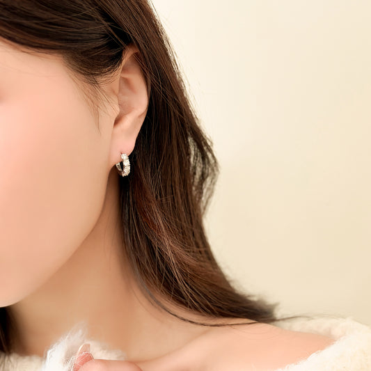 1.6 TCW Lab Grown Diamond Hoop Earrings