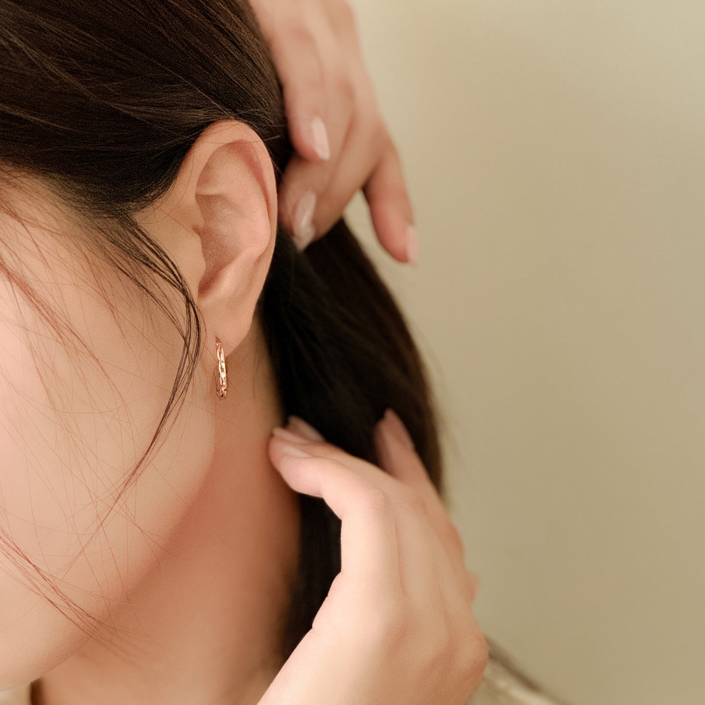 Faceted Hoop Earrings