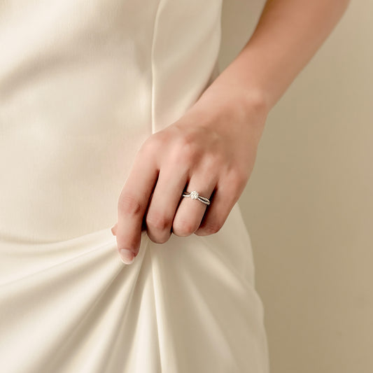 0.5ct Lab Grown Diamond Split Shank Pave Engagement Ring