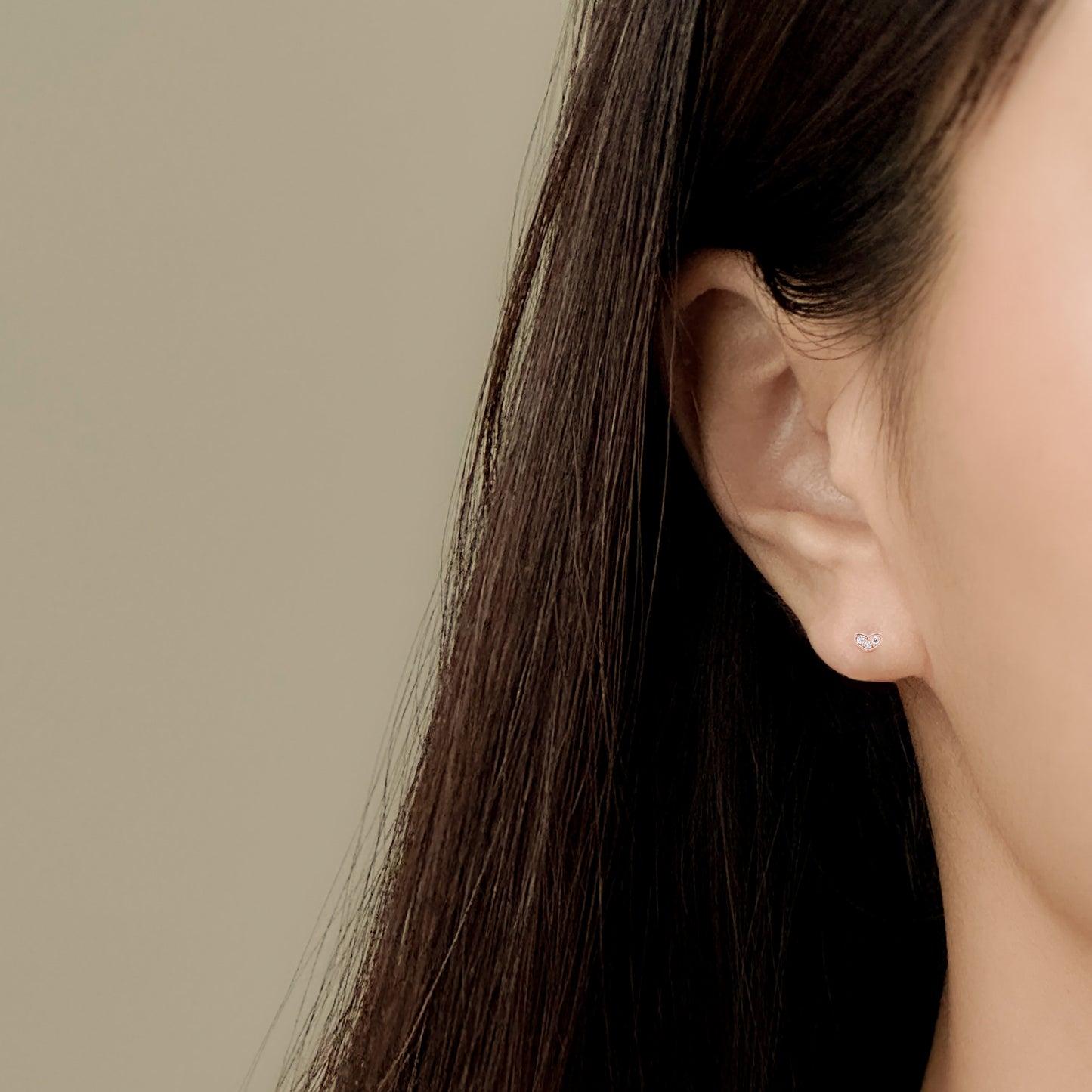 Tiny Heart Stud Earrings