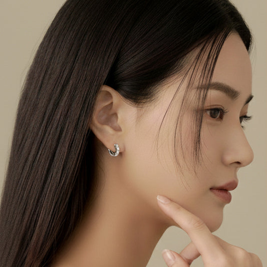 1.6 TCW Lab Grown Diamond Hoop Earrings