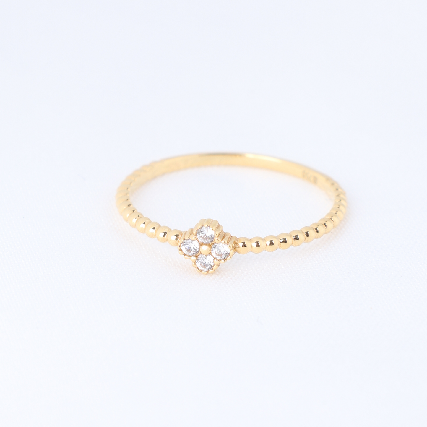 Beaded Clover Ring