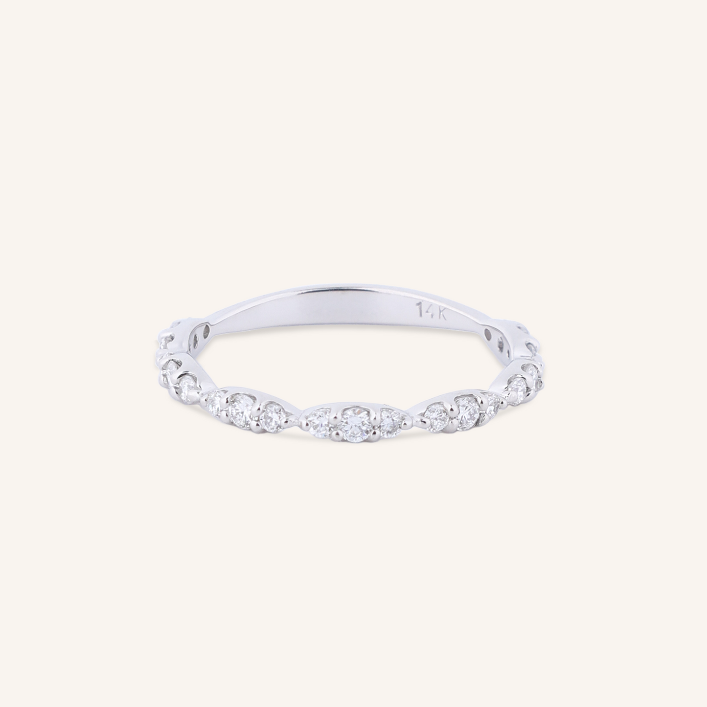 Lab Grown Diamond Marquise Half Eternity Band