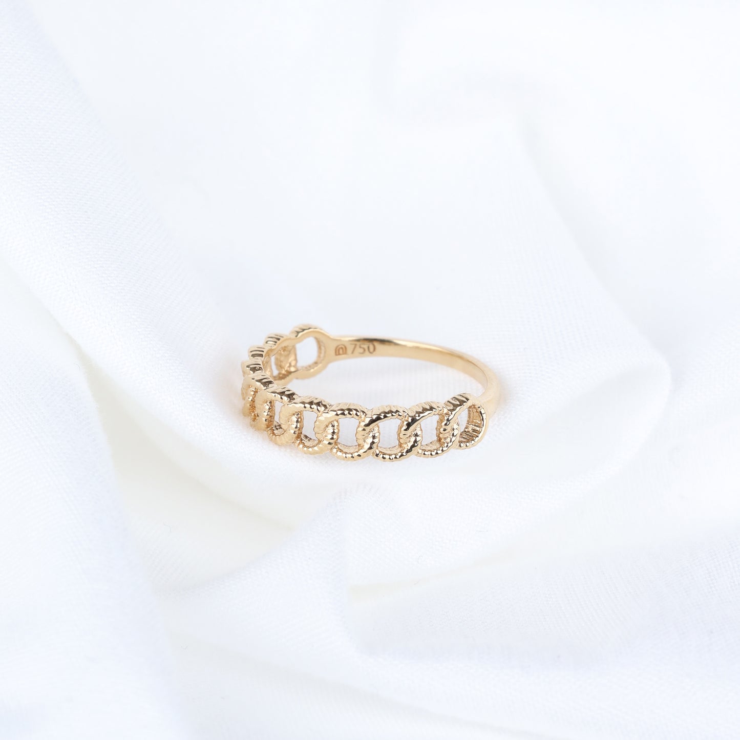 Milgrain Chain Link Band Ring