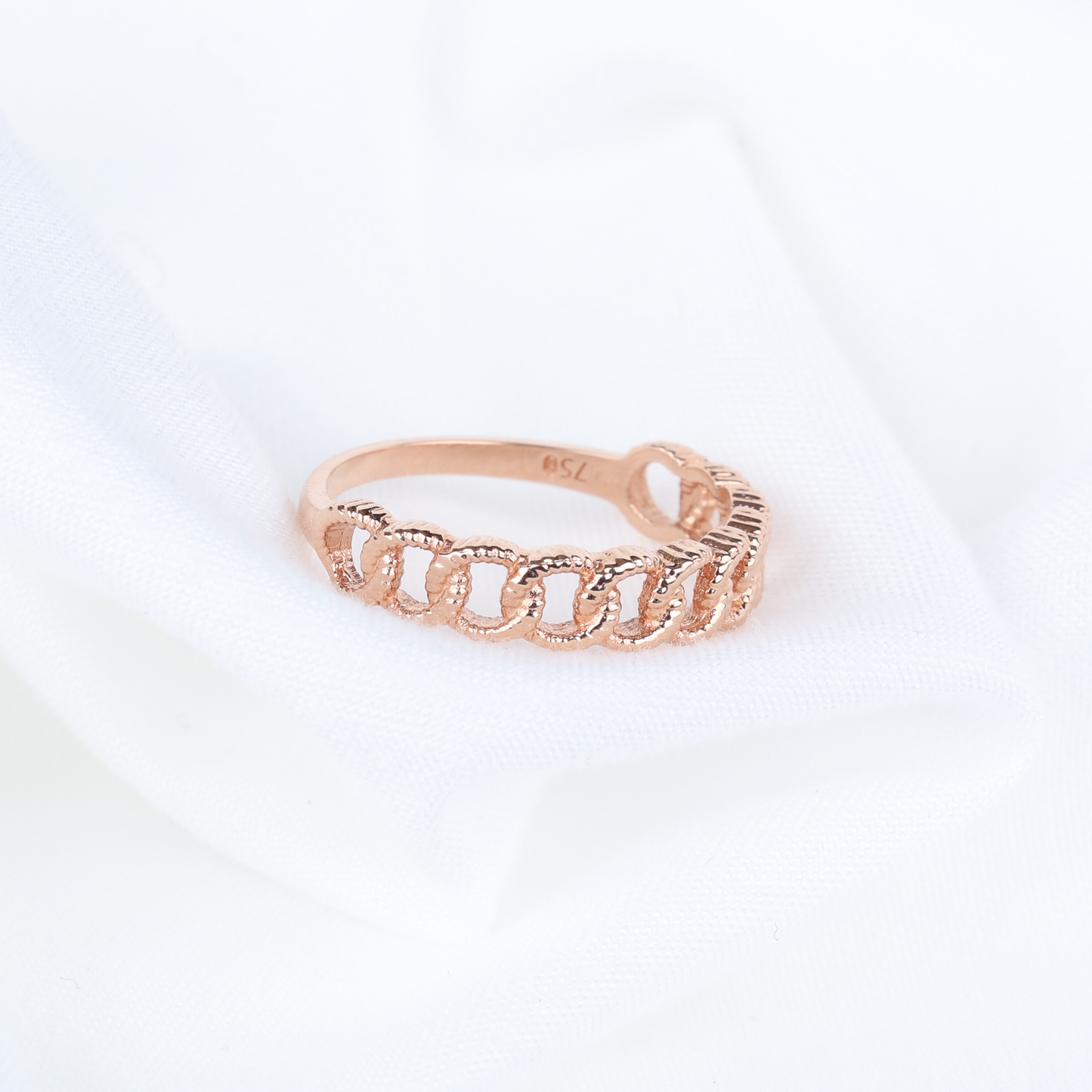 Milgrain Chain Link Band Ring