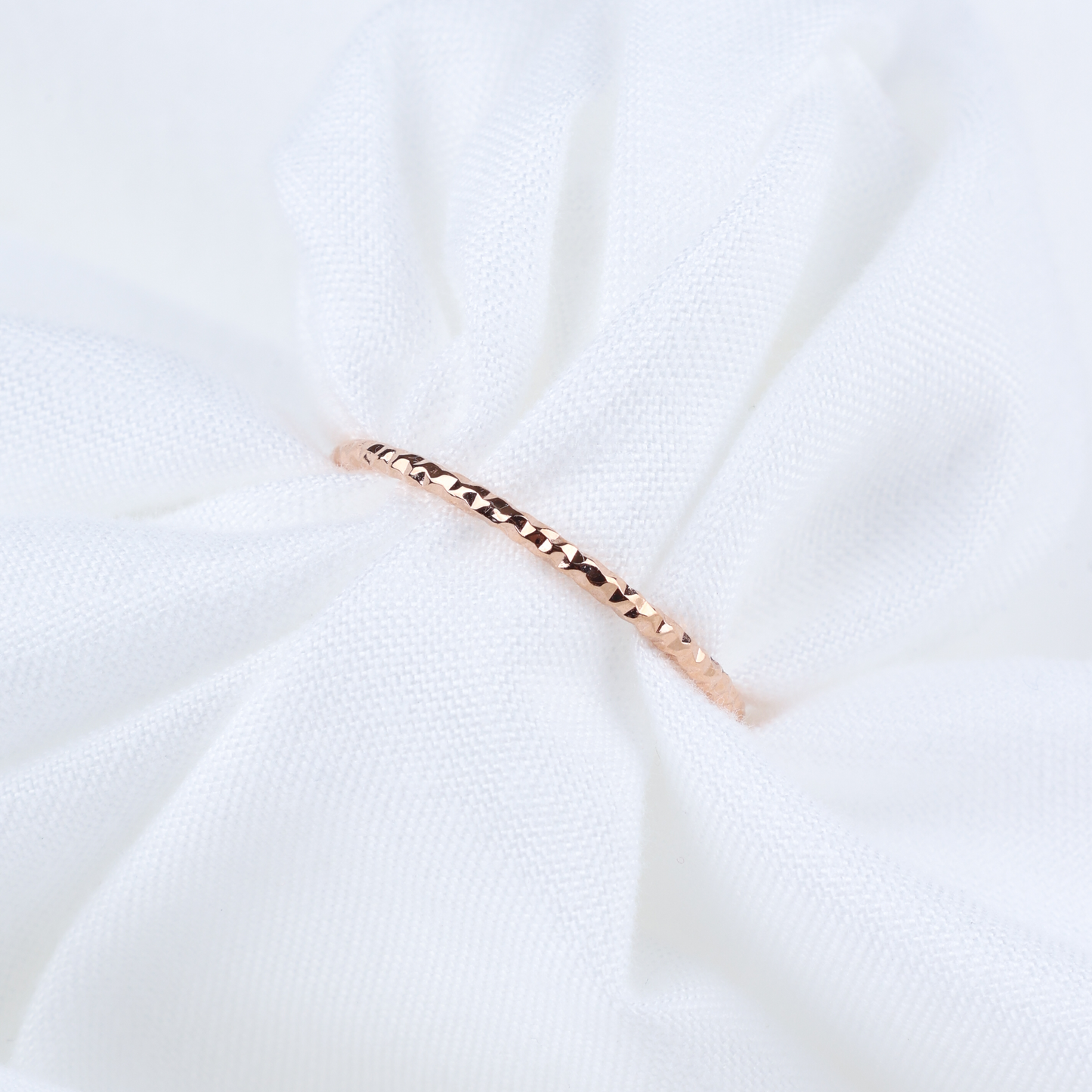 Hammered Slim Band Ring
