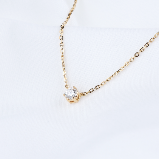 6 Prong Lab Grown Diamond Solitaire Necklace