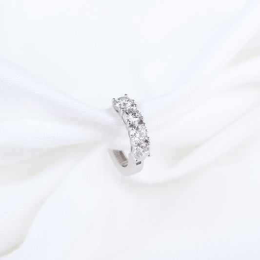 1.6 TCW Lab Grown Diamond Hoop Earrings