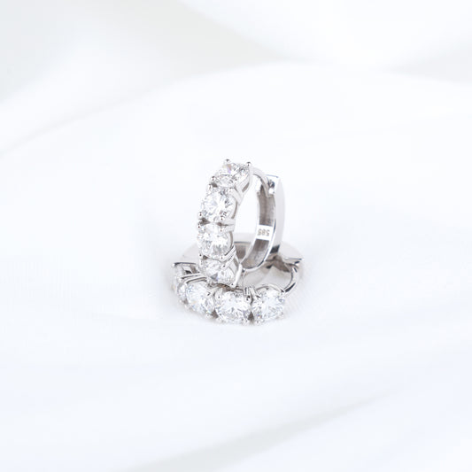 1.6 TCW Lab Grown Diamond Hoop Earrings