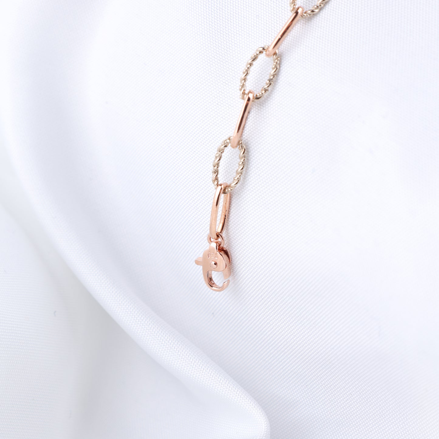 Two-Tone Twist Chain Bracelet