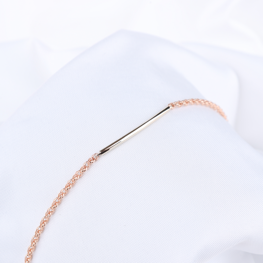 Two Tone Double Link Bracelet