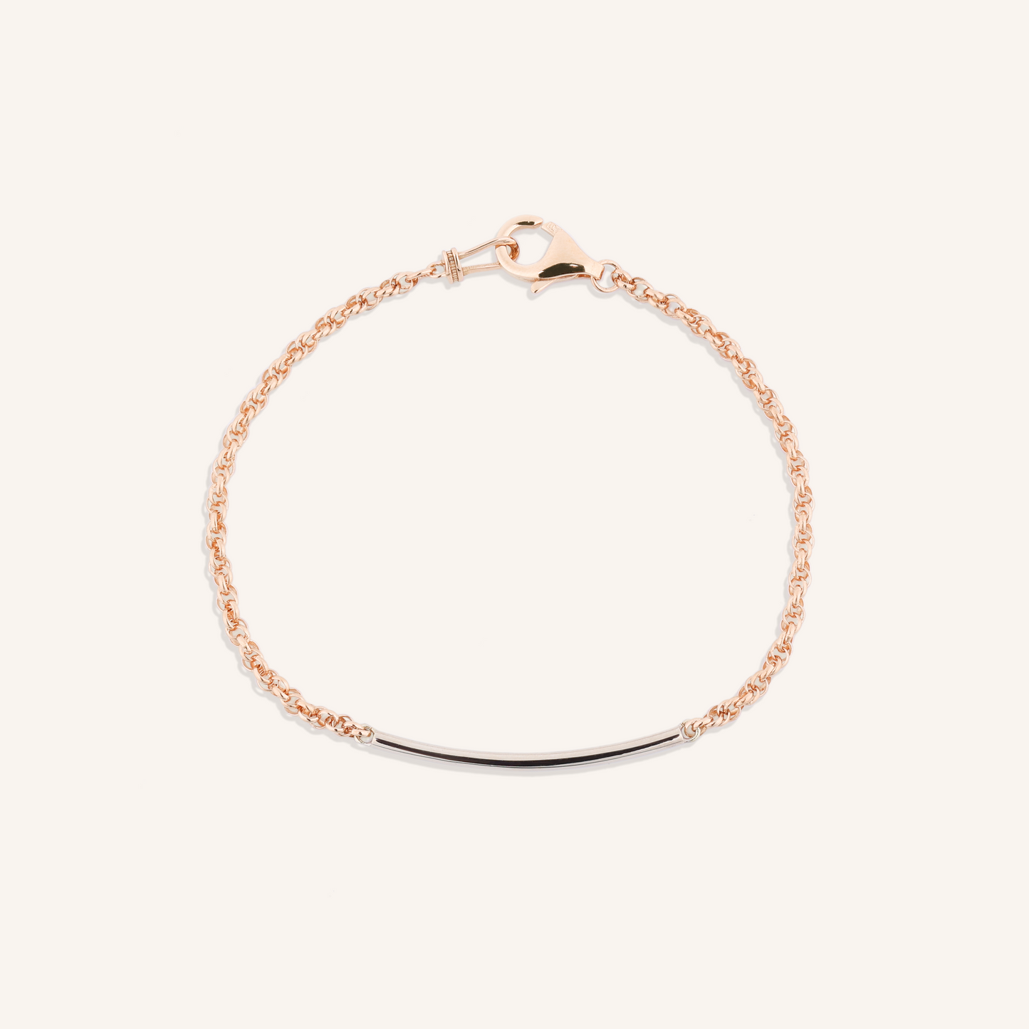 Two Tone Double Link Bracelet