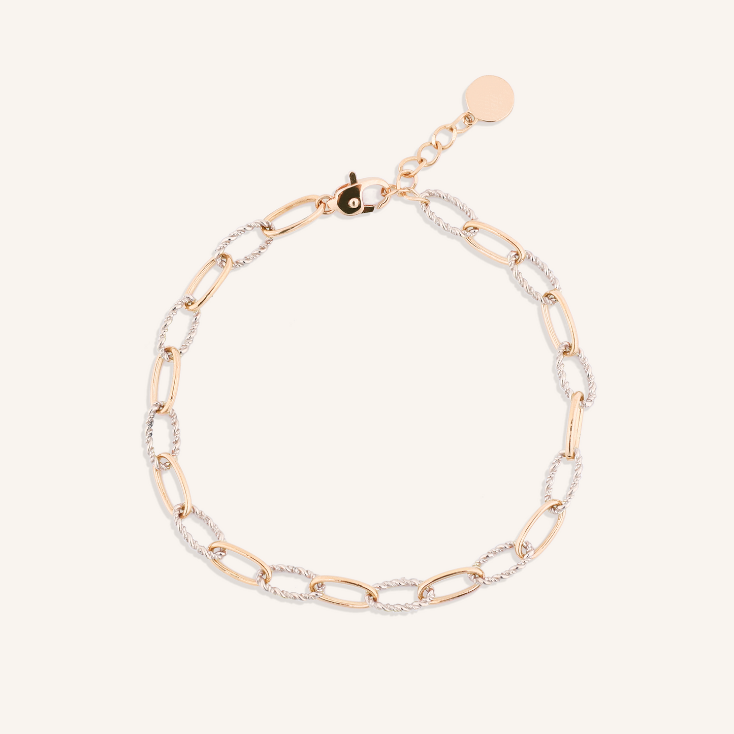 Two-Tone Twist Chain Bracelet