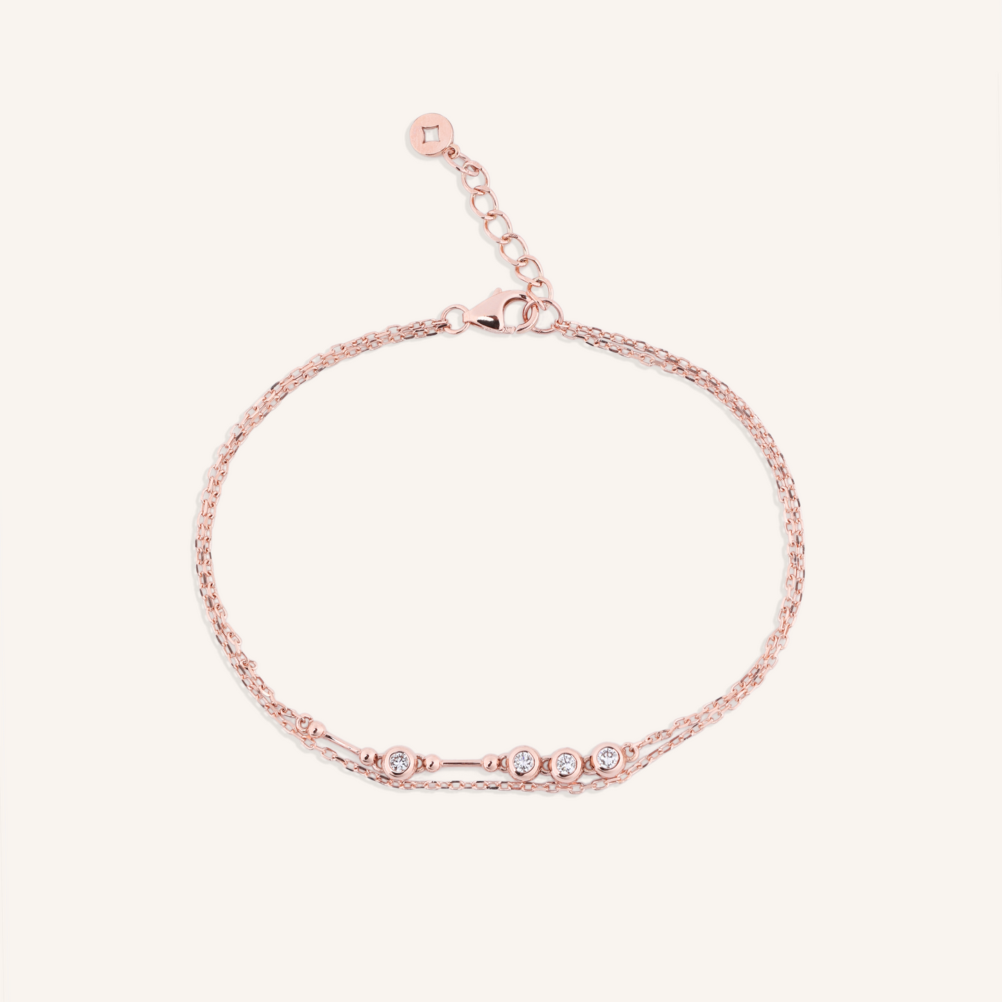 Double Layered Lab Grown Diamond Bracelet