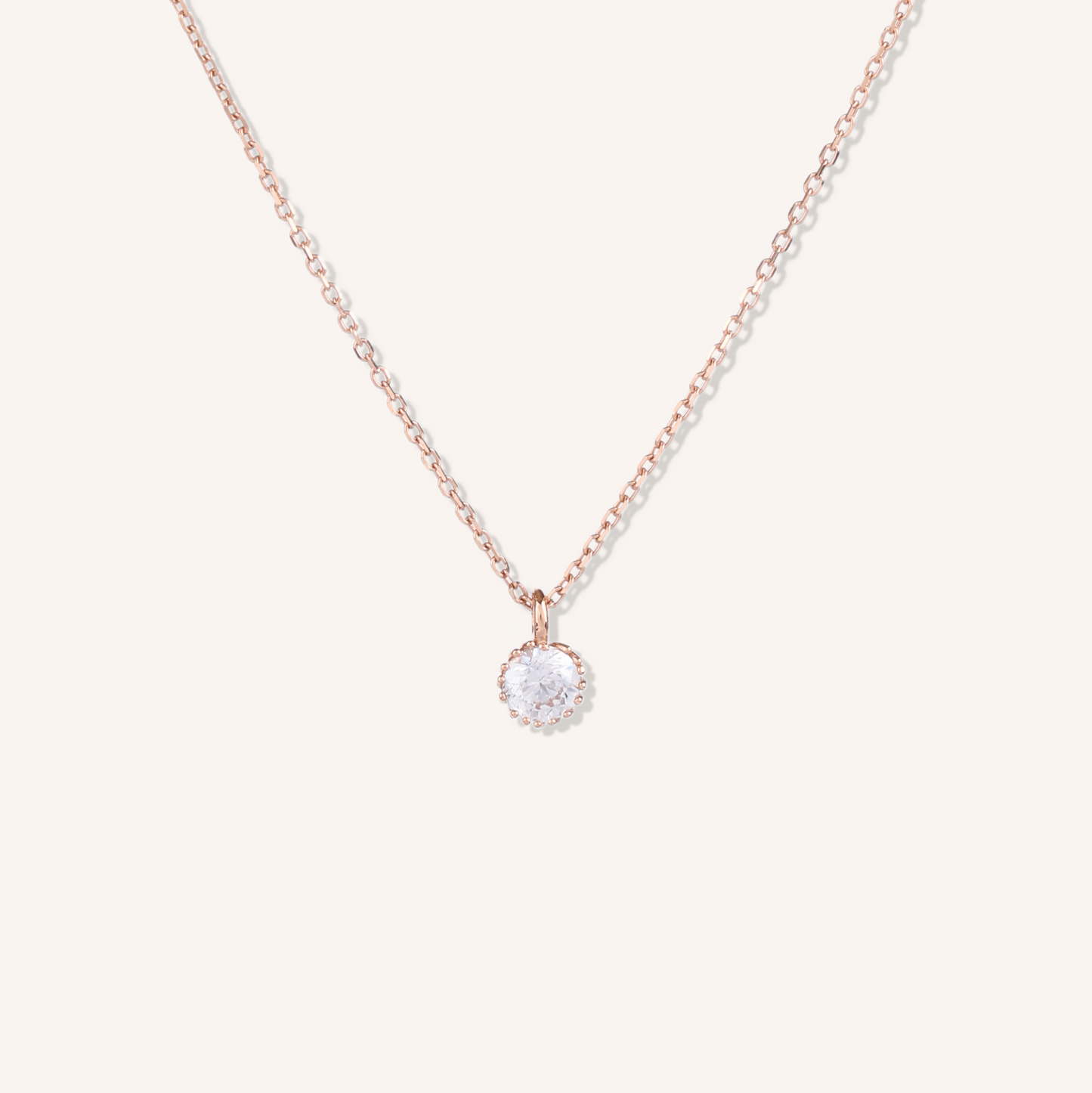 Classic Solitaire Necklace