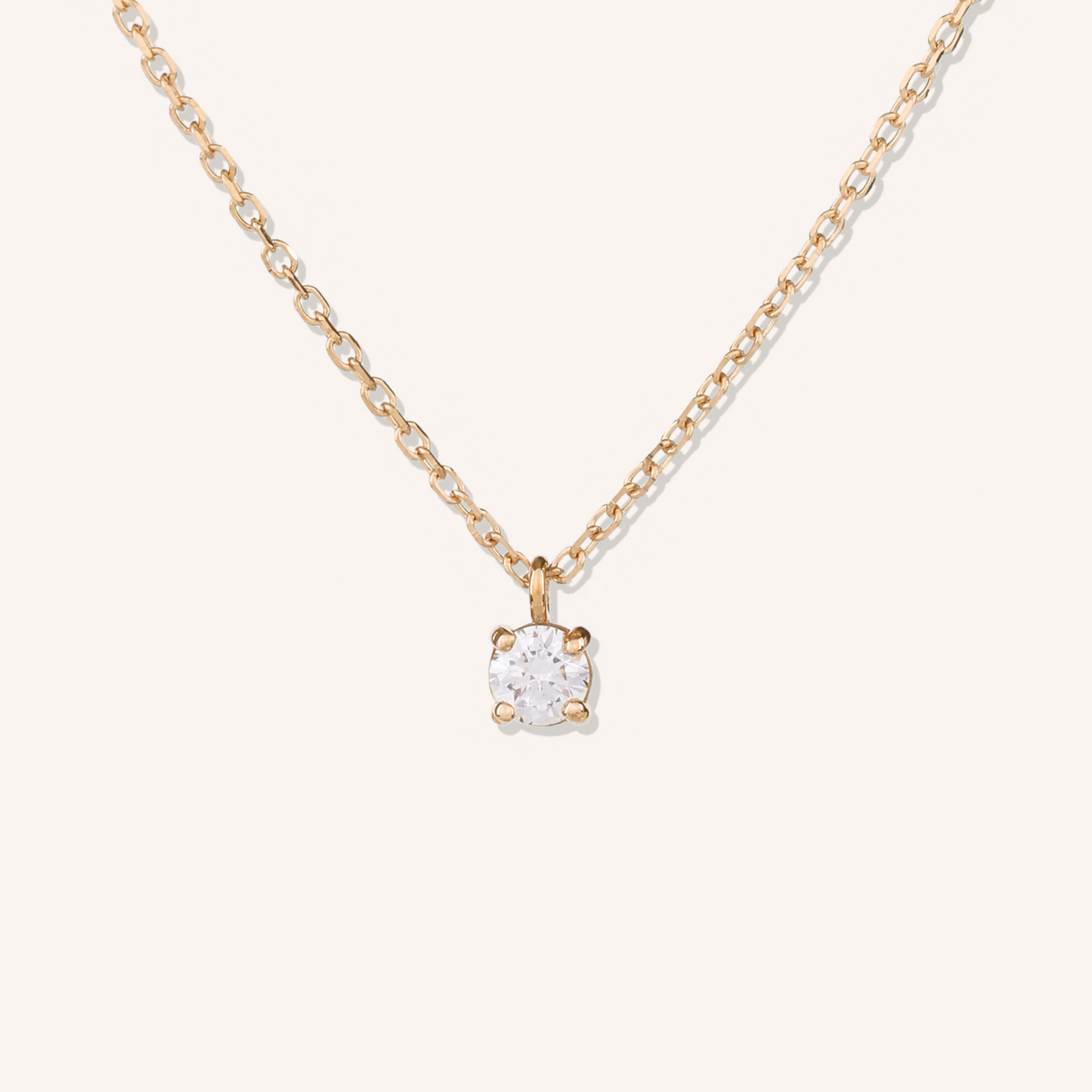 Four Prong Lab Grown Diamond Solitaire Necklace