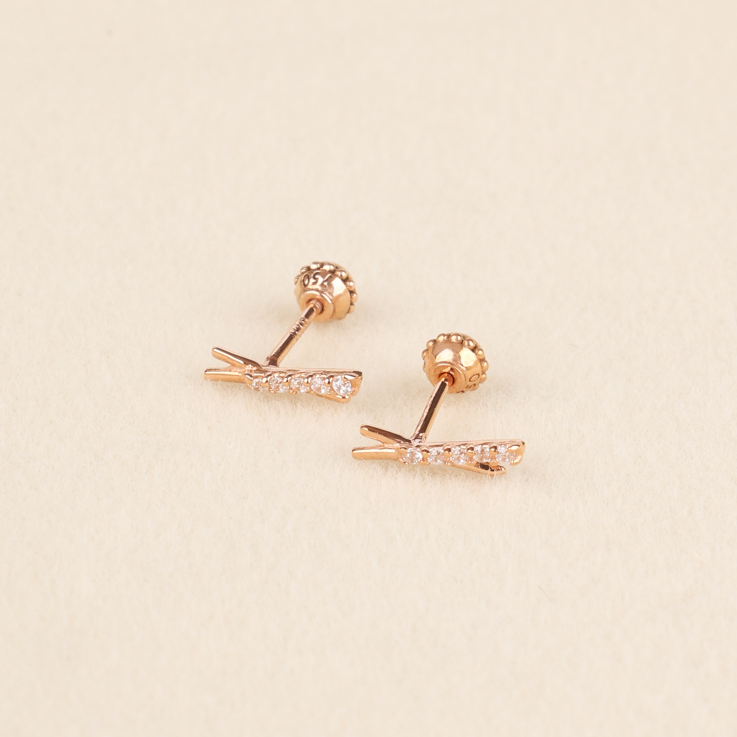 X Bar Stud Earrings