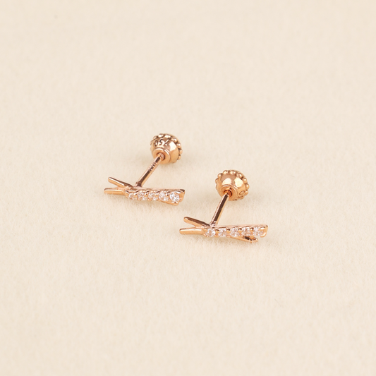 X Bar Stud Earrings
