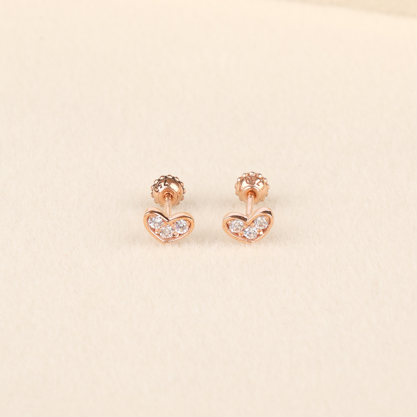 Tiny Heart Stud Earrings