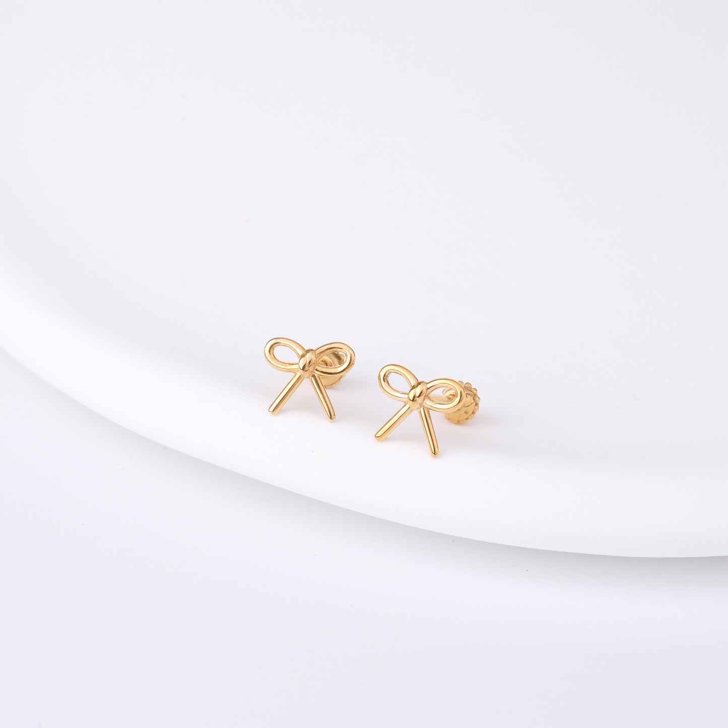 Ribbon Stud Earrings