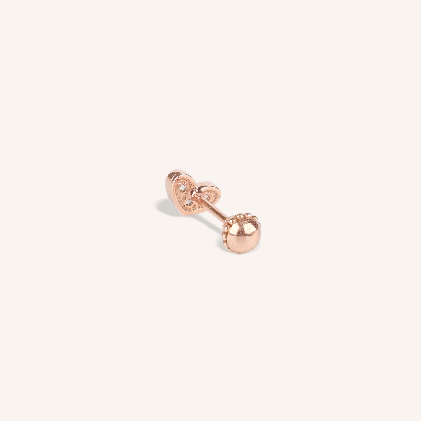 Tiny Heart Stud Earrings