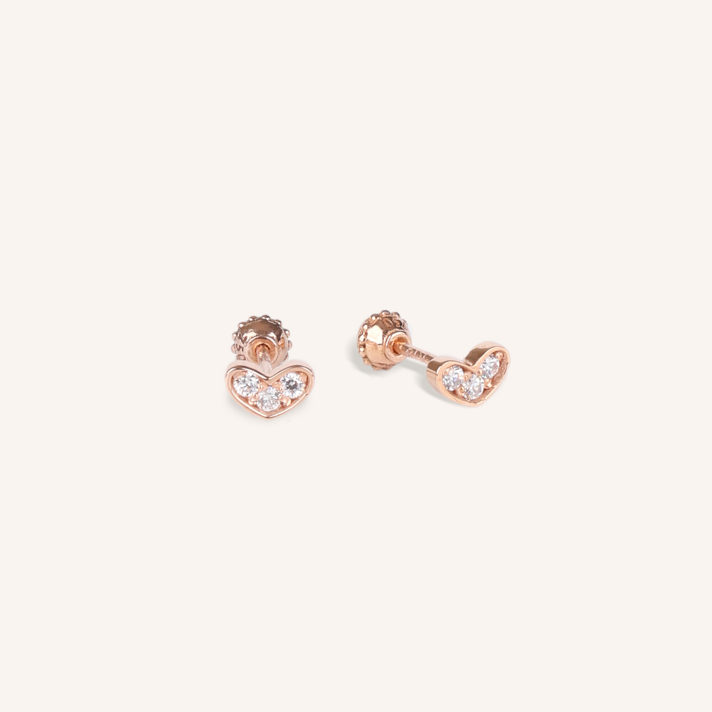 Tiny Heart Stud Earrings