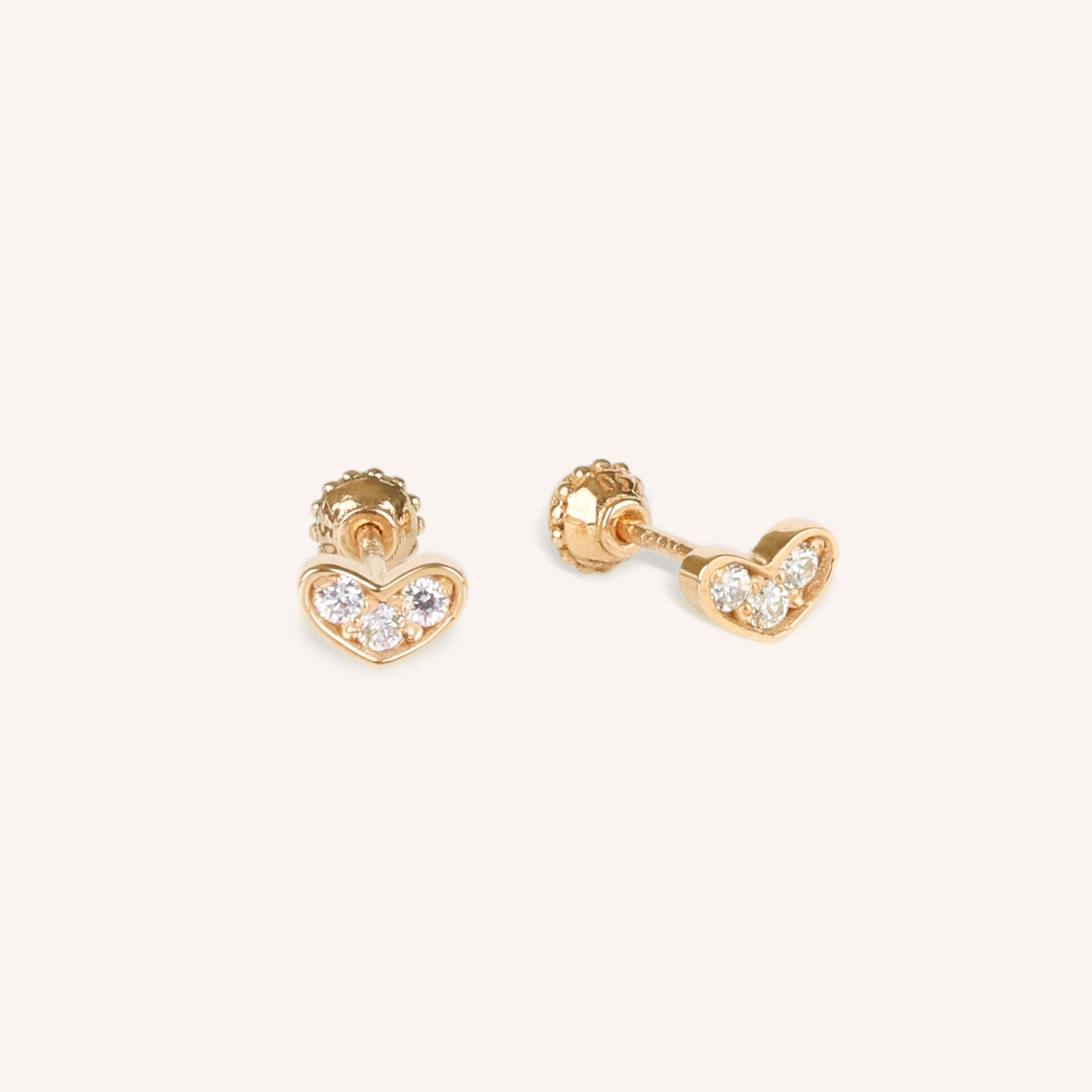Tiny Heart Stud Earrings