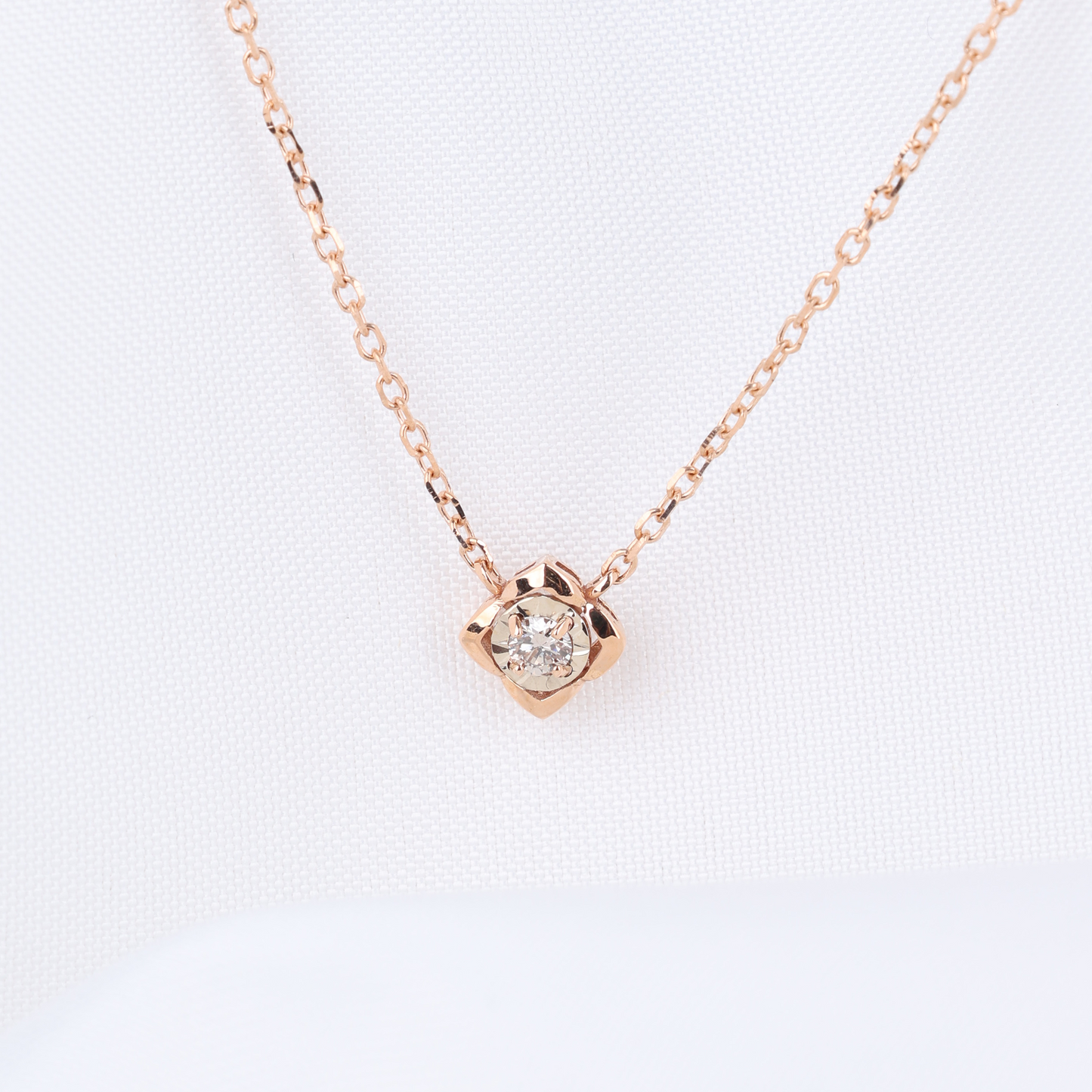 Golden Petal Brown Diamond Necklace