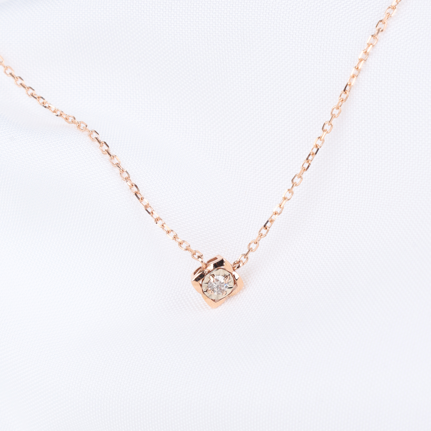 Golden Petal Brown Diamond Necklace