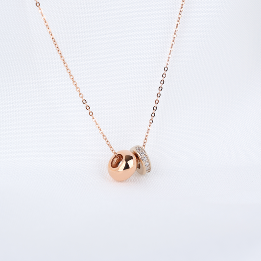 Two-Tone Duo Ring Necklace