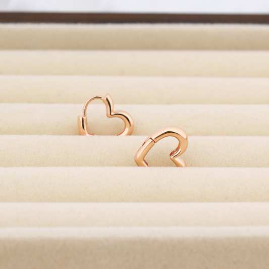 Heart Hoop Earrings