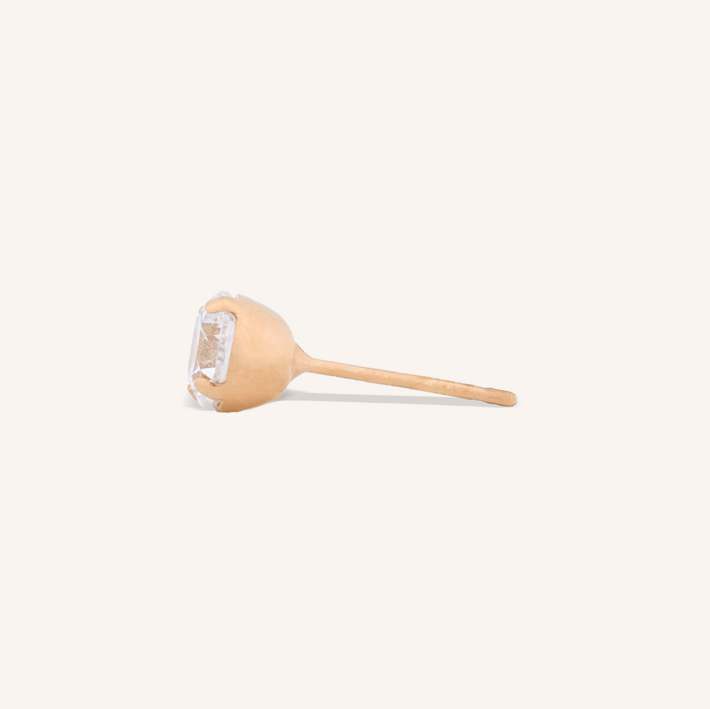 4 Prong Solitaire Stud Earrings
