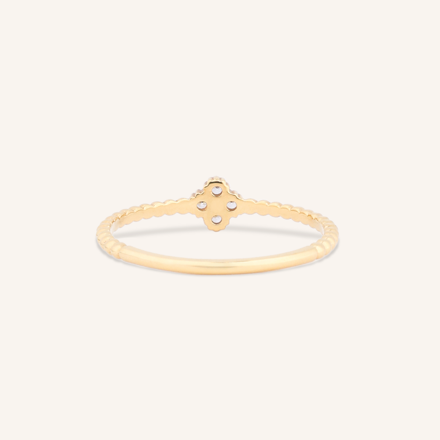 Beaded Clover Ring