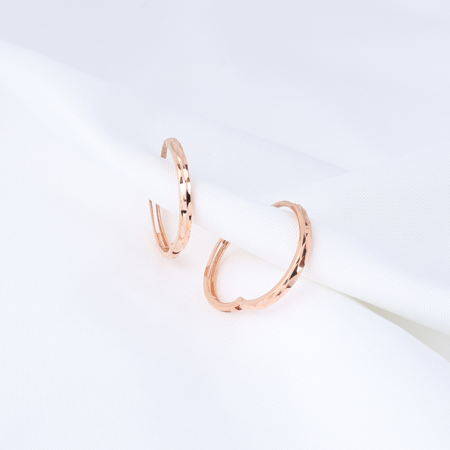 Faceted Hoop Earrings