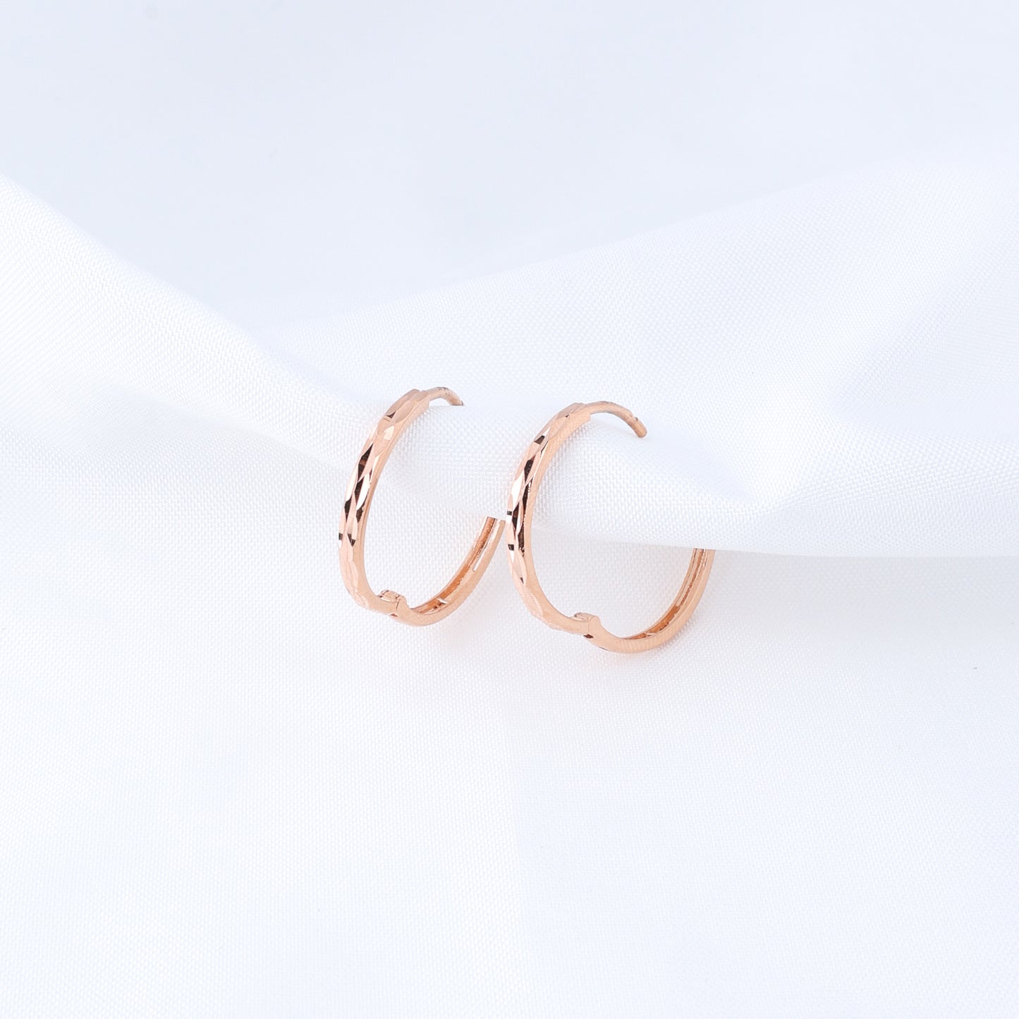 Faceted Hoop Earrings