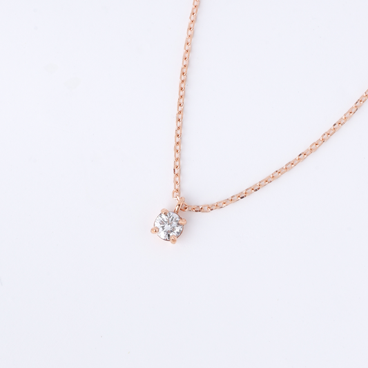 Lab Grown Diamond Four Prong Solitaire Necklace