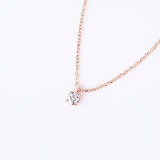 Four Prong Lab Grown Diamond Solitaire Necklace