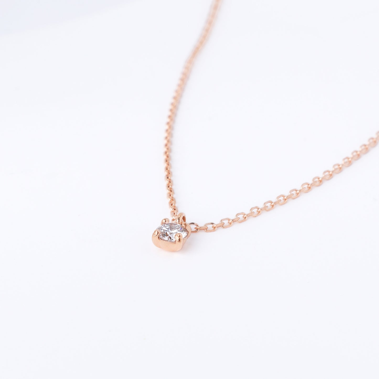 Four Prong Lab Grown Diamond Solitaire Necklace