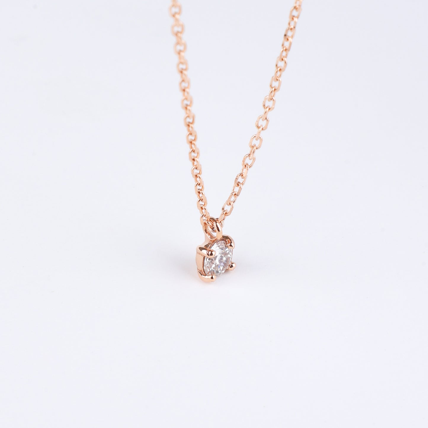 Four Prong Lab Grown Diamond Solitaire Necklace