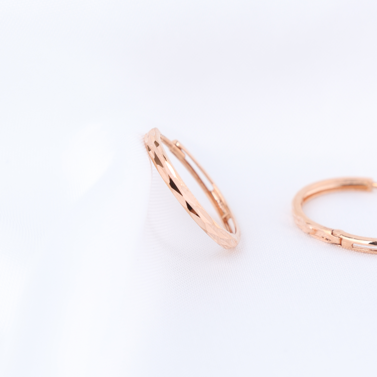 Faceted Hoop Earrings
