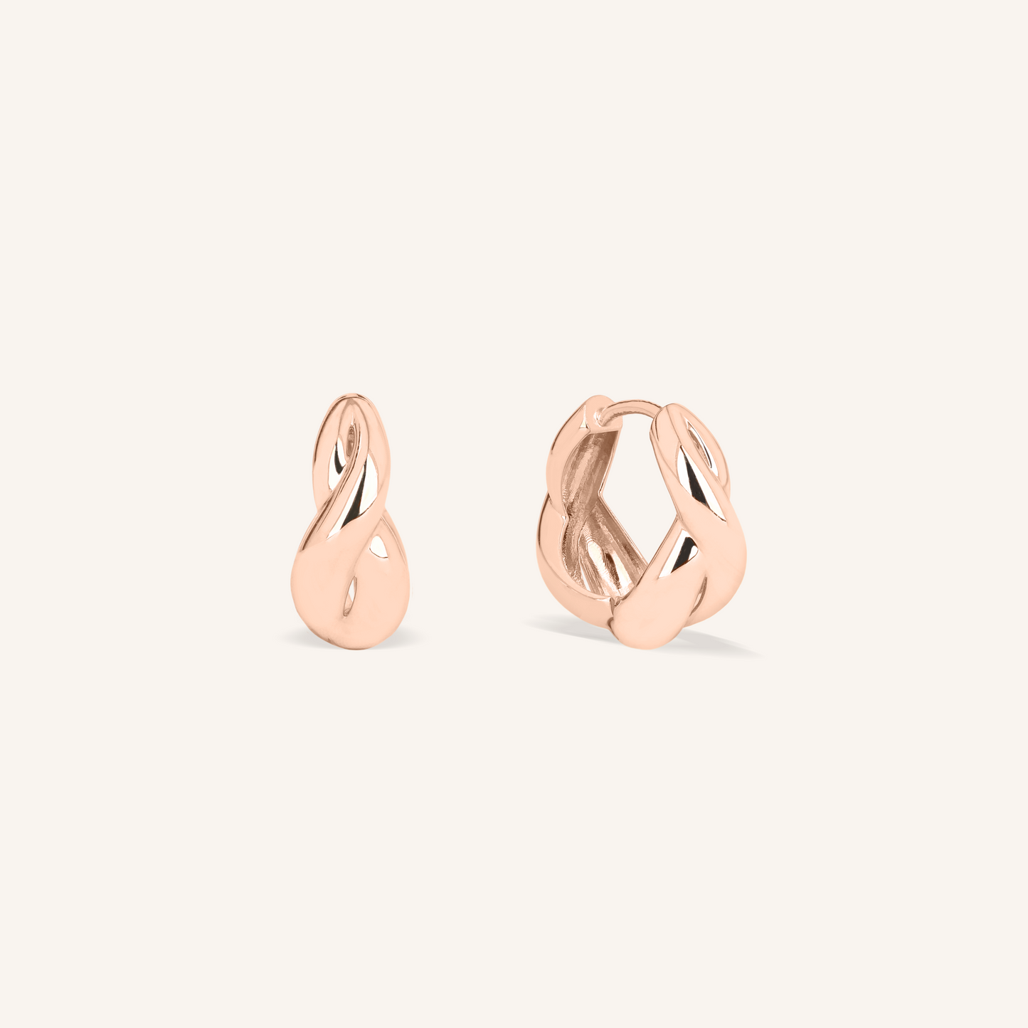 Twist Donut Hoop Earrings