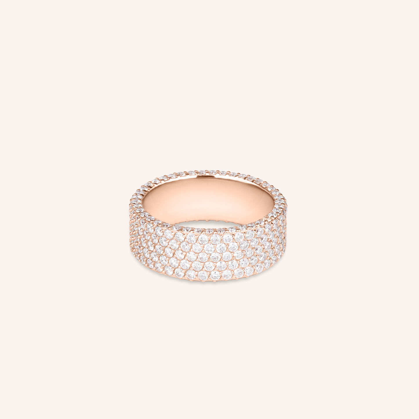 Pavé Diamond Ring, 5 Row
