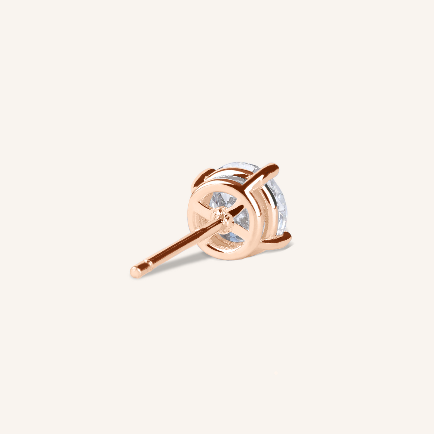 Four Prong Lab Grown Diamond Stud Earrings